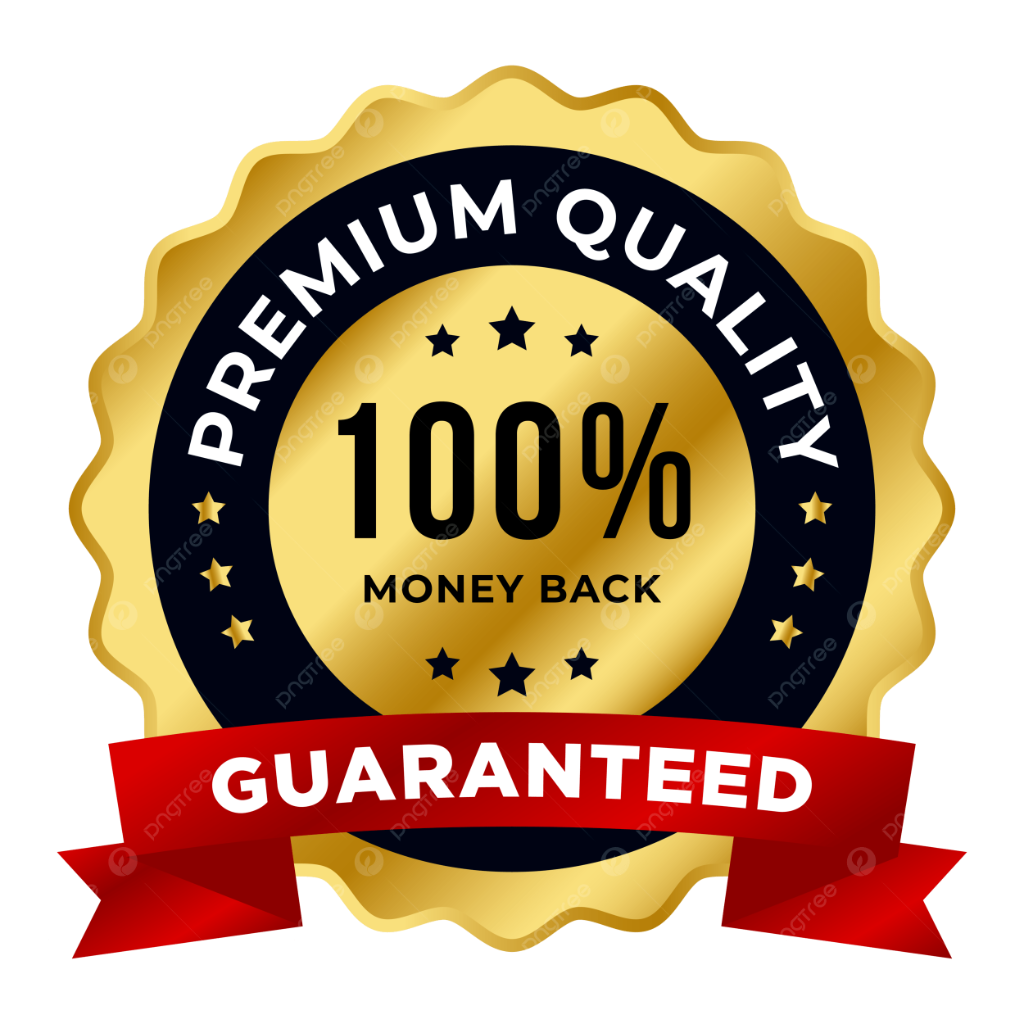 100% Money Back Guaranteed Badge